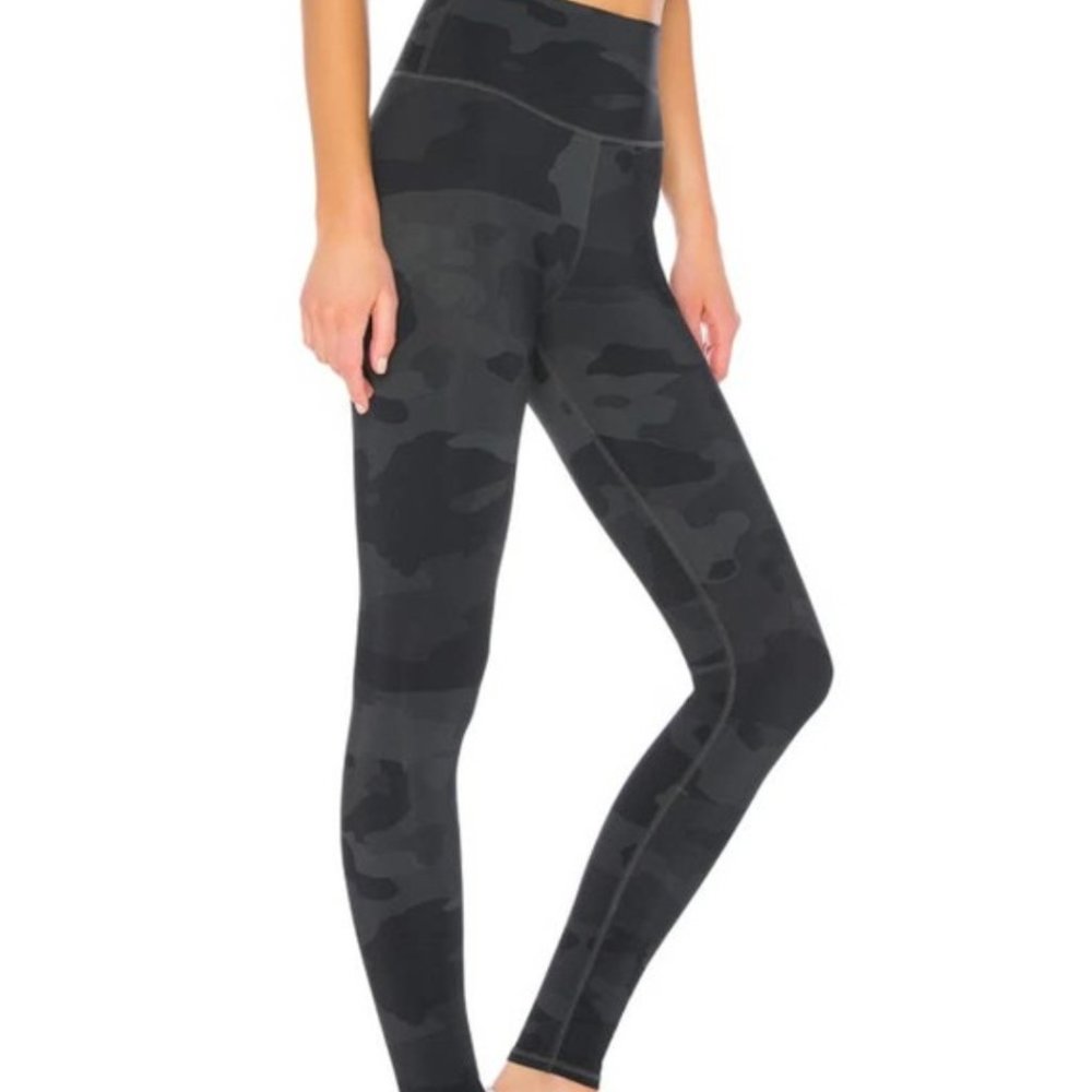 Alo Women's High Waist Black Camo Print Full Length Leggings XS